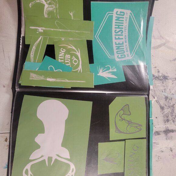 Bundle 2 ~ Reusable Silk Screen Stencils ~ 18 x 15 Binder ~ Adventure, Kids - Picture 9 of 16